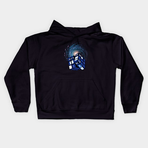 T.A.R.D.I.S Cube Kids Hoodie by tone